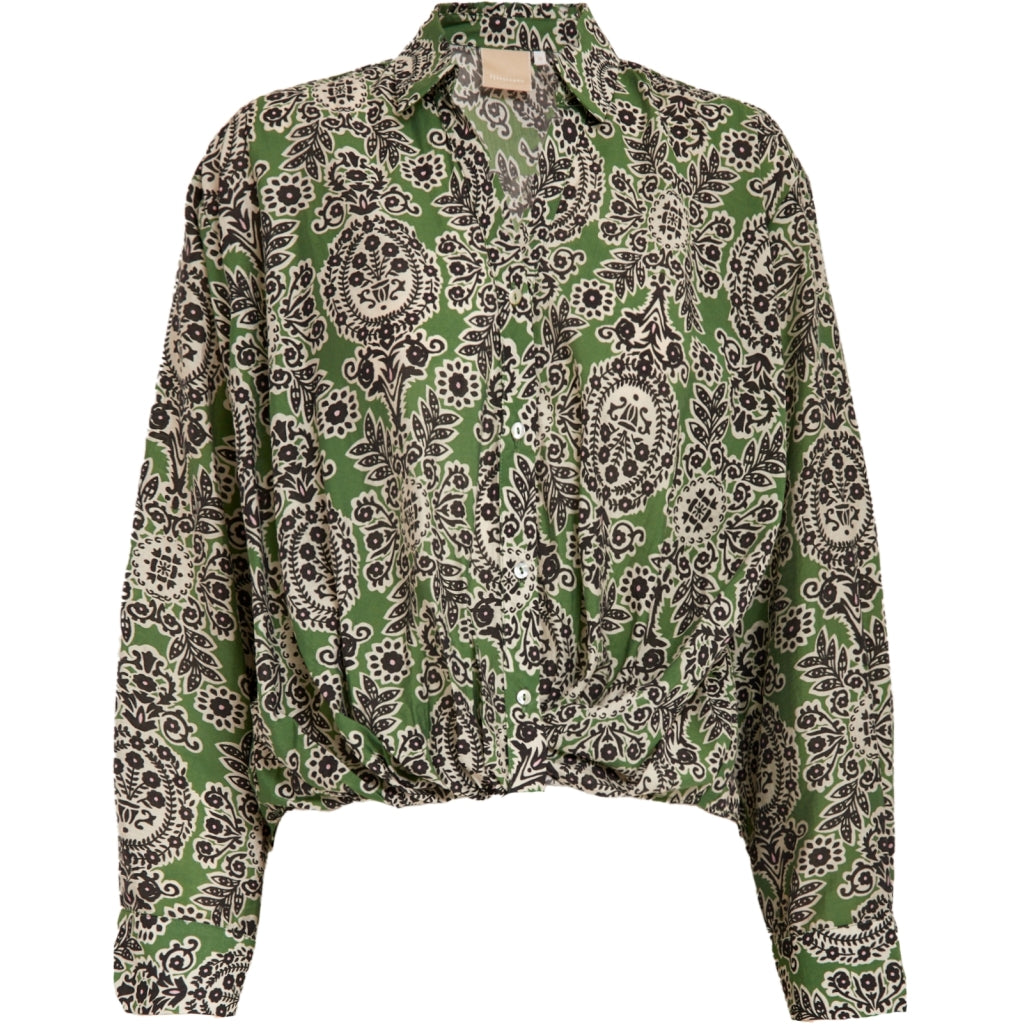 Peppercorn PCOlga Shirt Shirt 3750P CACTUS GREEN PRINT