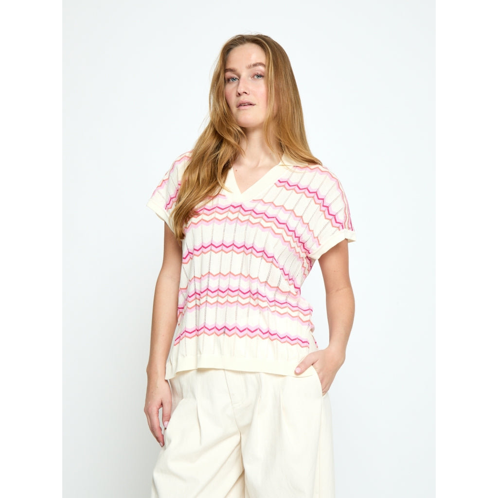Peppercorn PCOline GRS Knit Top Top 0202J Whitecap Creme Jacq.