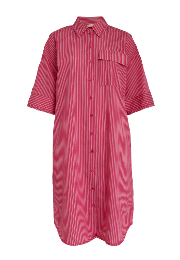 Peppercorn PCOmmie Dress Dress 7031S Fuchsia Fedora Stripe