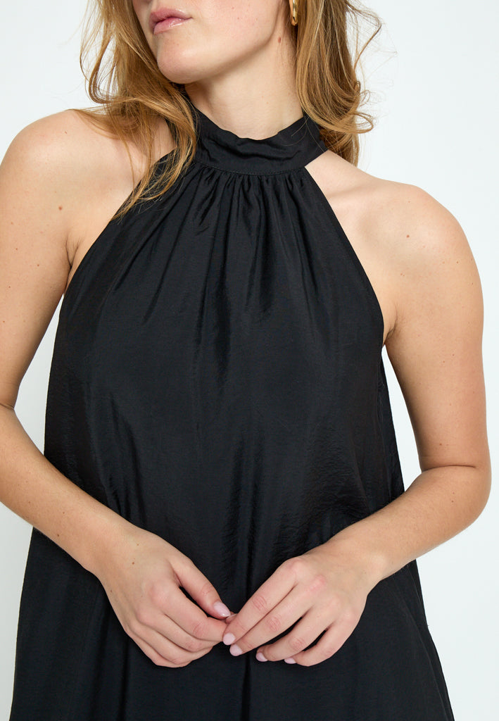 Peppercorn PCOpeya Solid Halterneck Dress Dress 9000 Black