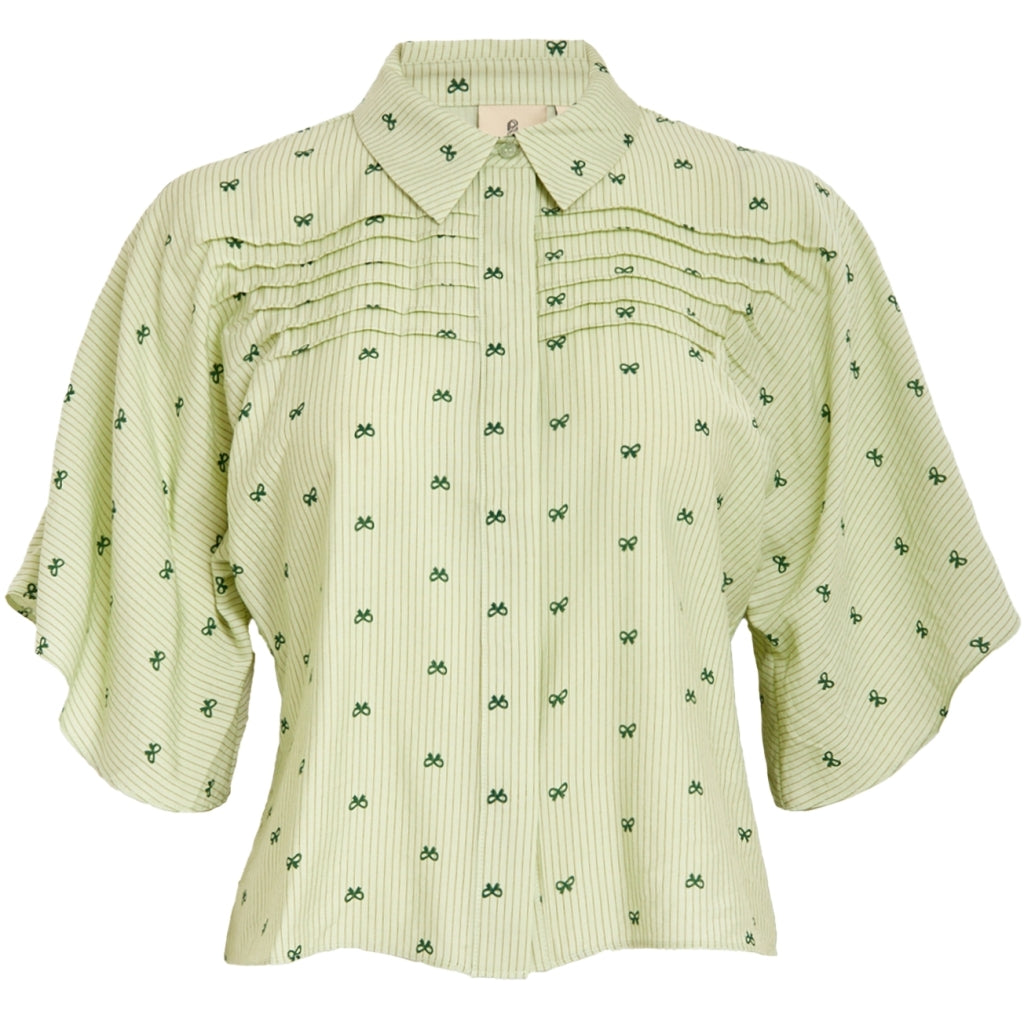 Peppercorn PCOsa Batsleeve Shirt Shirt 3014P Nile Green Print