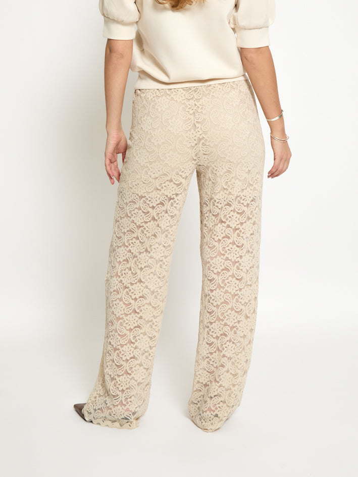 Peppercorn PCOssina Lace pants Pant 0265 Sandshell