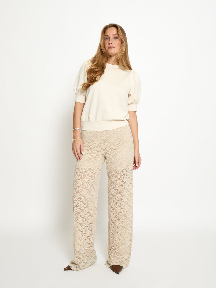 Peppercorn PCOssina Lace pants Pant 0265 Sandshell