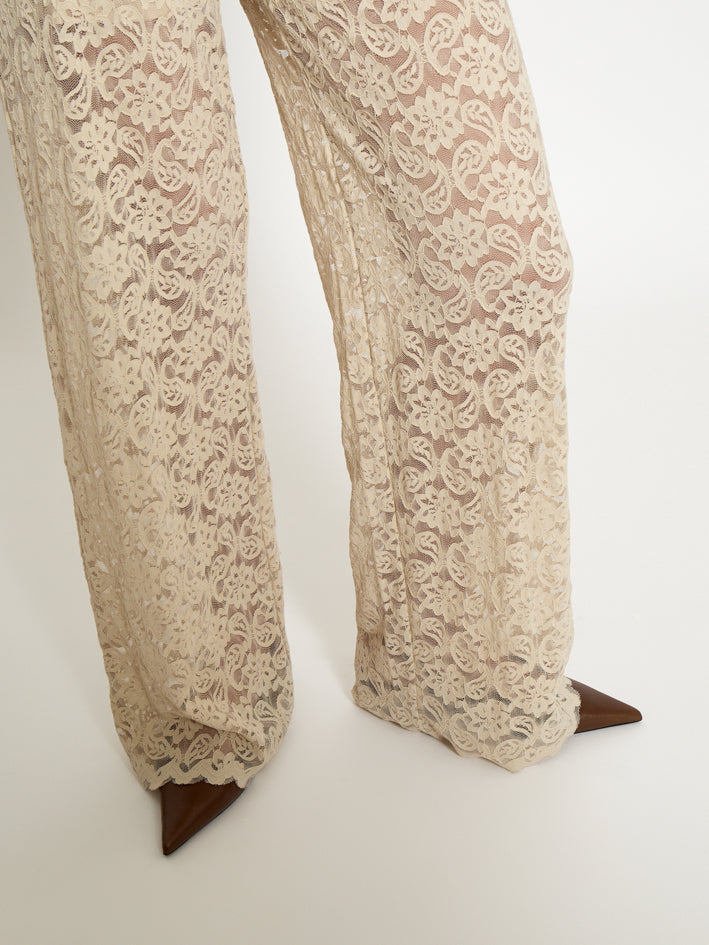 Peppercorn PCOssina Lace pants Pant 0265 Sandshell