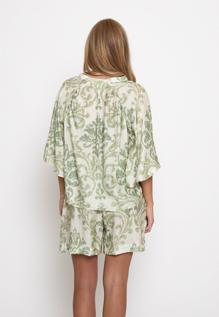 Peppercorn PCOtella Blouse Blouse 3014P Nile Green Print