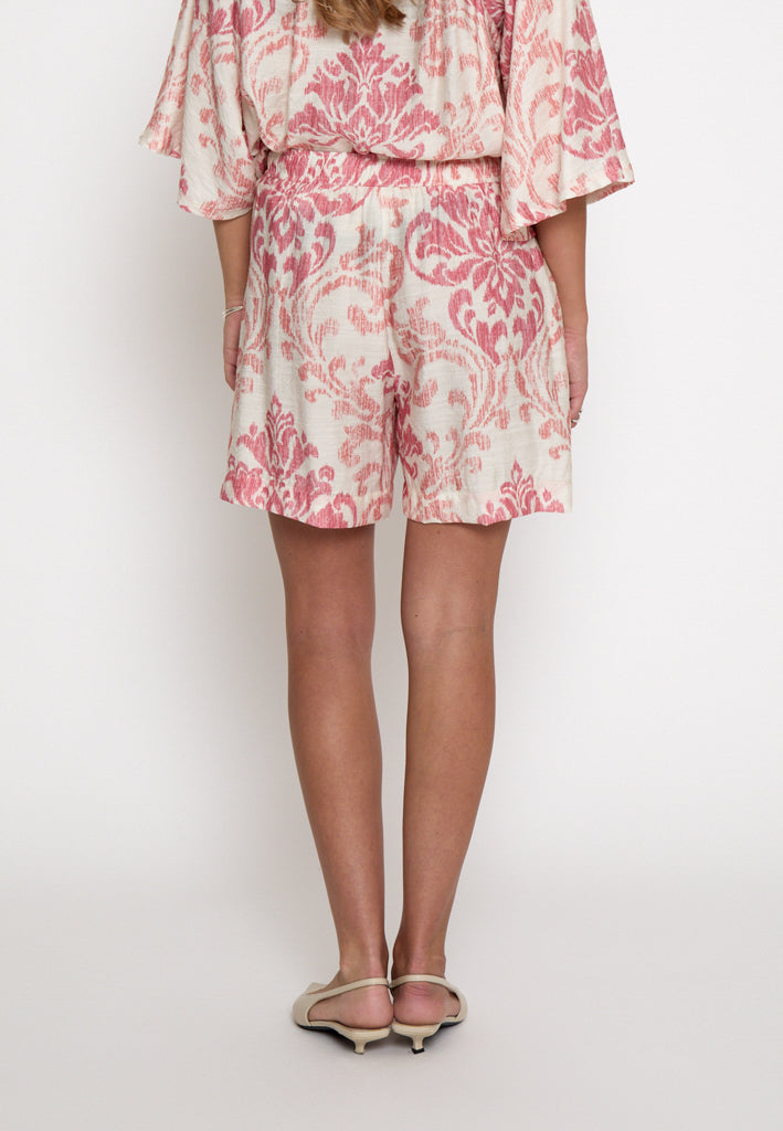 Peppercorn PCOtella Shorts Shorts 4172P Dahlia Coral print