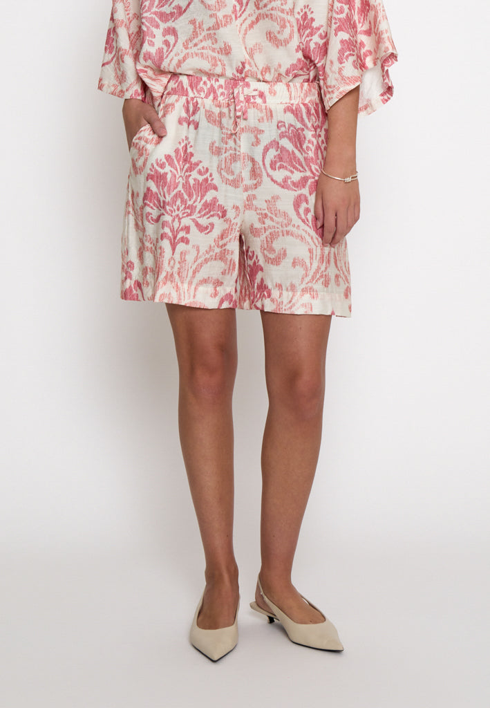Peppercorn PCOtella Shorts Shorts 4172P Dahlia Coral print