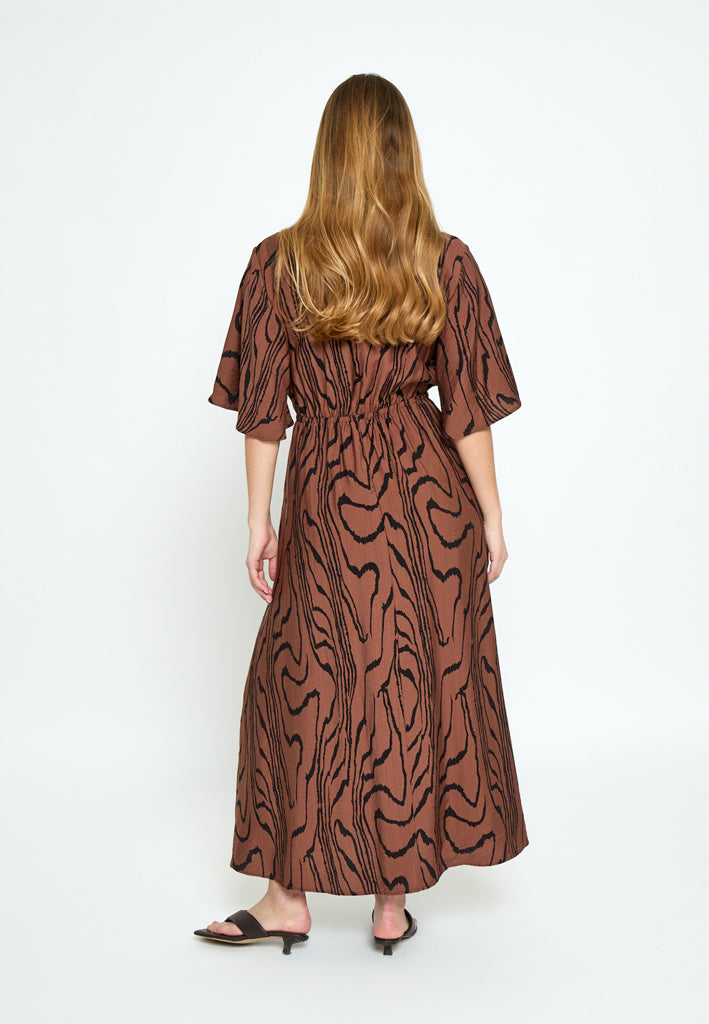 Peppercorn PCOzzy Dress Dress 4999P Mink Brown Print