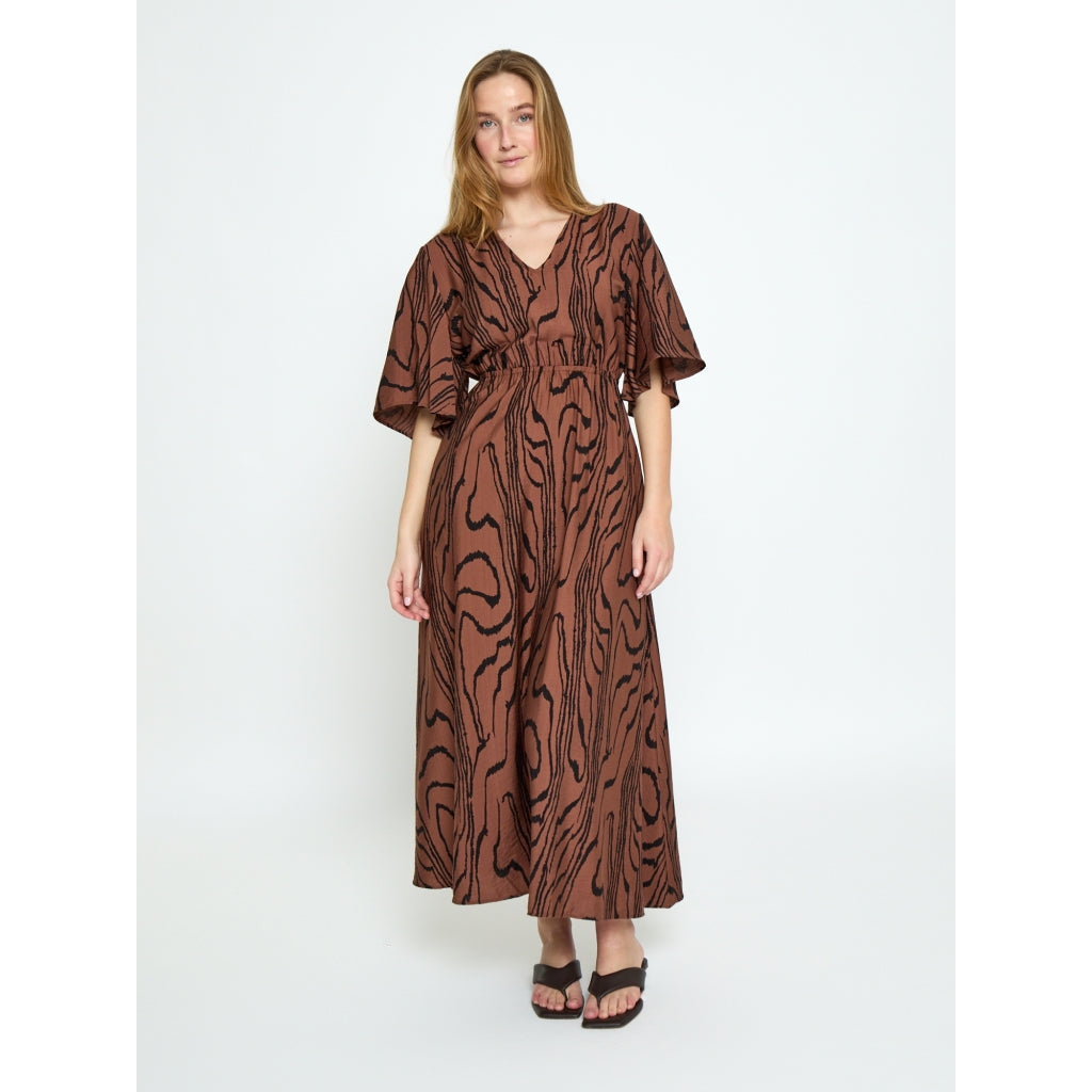 Peppercorn PCOzzy Dress Dress 4999P Mink Brown Print