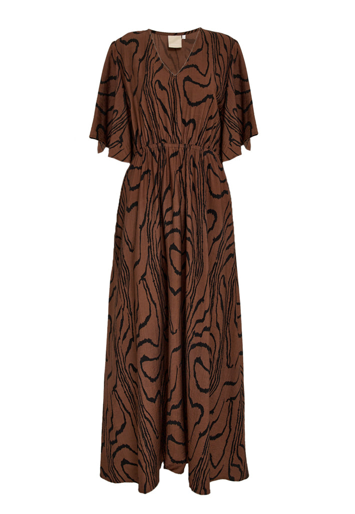 Peppercorn PCOzzy Dress Dress 4999P Mink Brown Print