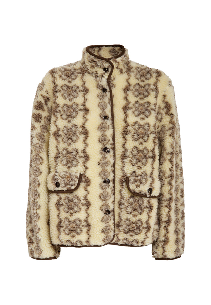 Peppercorn PCPaija Teddy Jacket Jacket 0202P Whitecap Grey Print