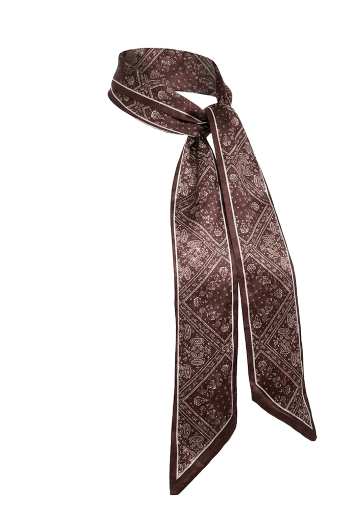 Peppercorn PCPaisley Tie Scarf Scarf 3960P Java Brown Print