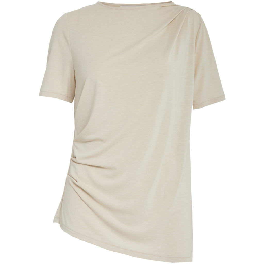 Peppercorn PCPalaya Drape T-shirt Top 0265 Sandshell