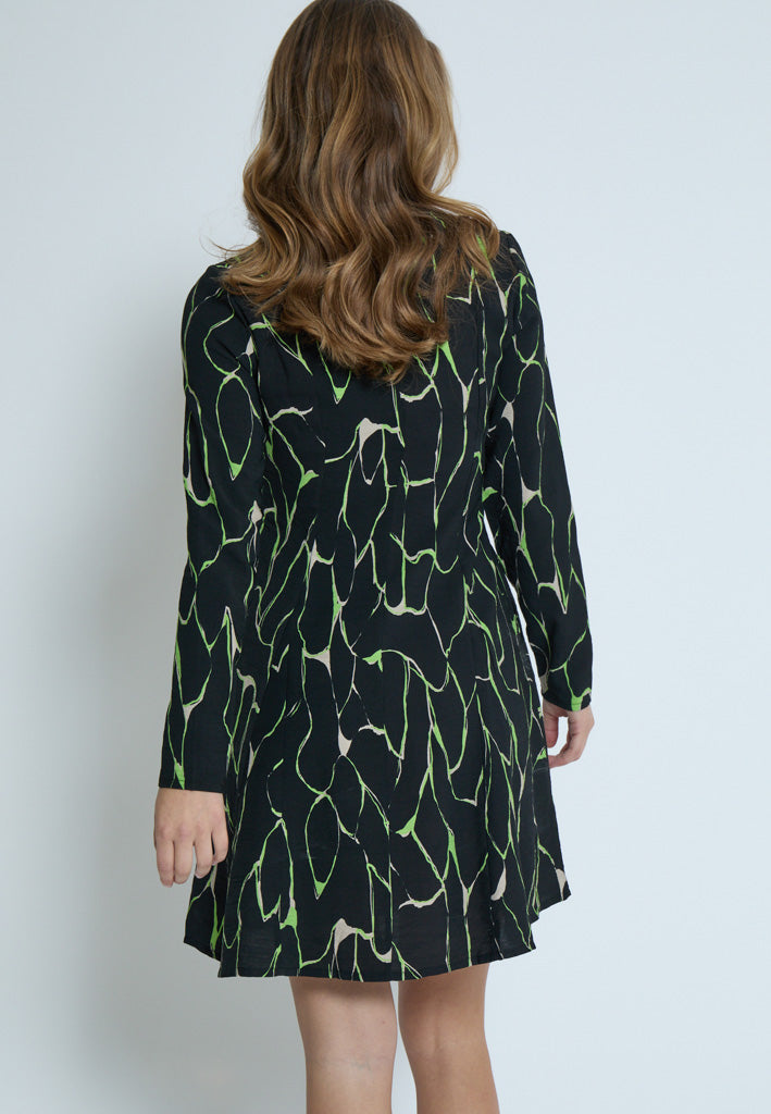 Peppercorn PCParker Odette Short Dress Dress 3186P Foliage Green Print