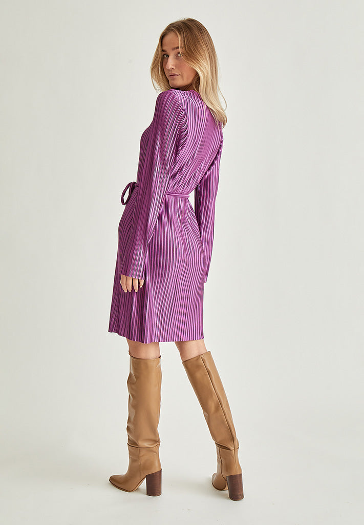 Peppercorn PCPatricia Plisse Dress Dress 7024 Hollyhock Purple
