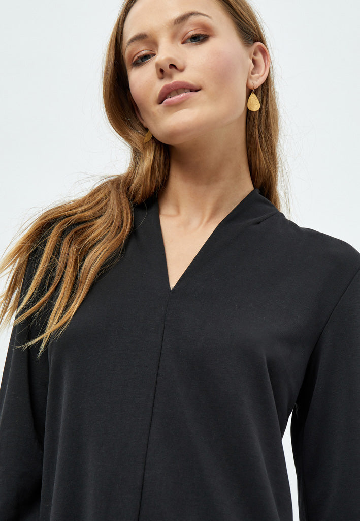 Peppercorn PCPayton V-Neck Long Sleeve Blouse Blouse 9000 Black