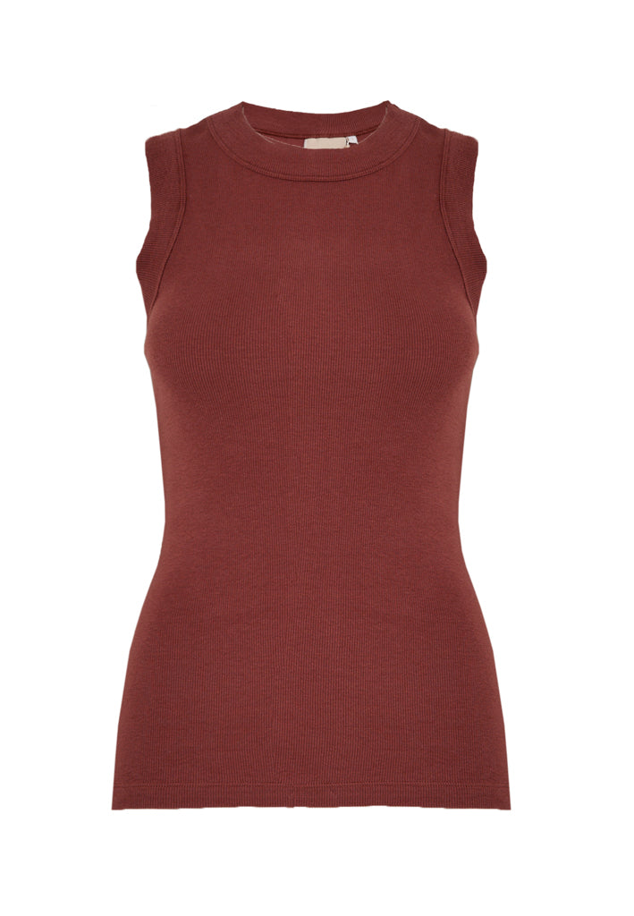 Peppercorn PCPhoebe GOTS Tank Top Top 1008 Maroon Red