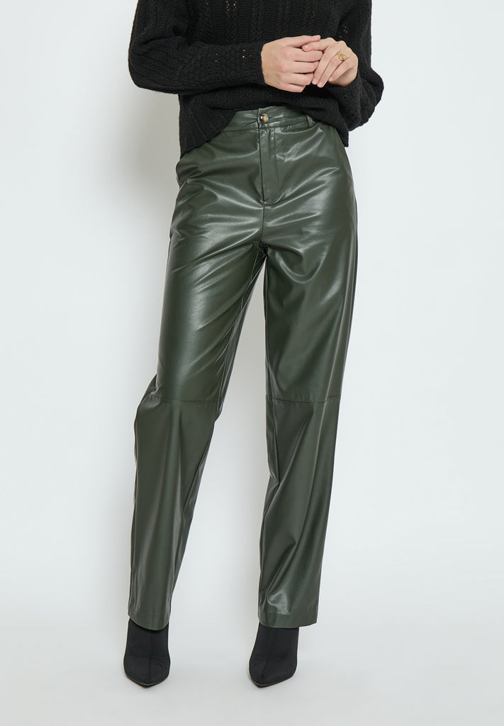 Peppercorn PCPia Flared Pants Pant 1990 Deep Depths Green