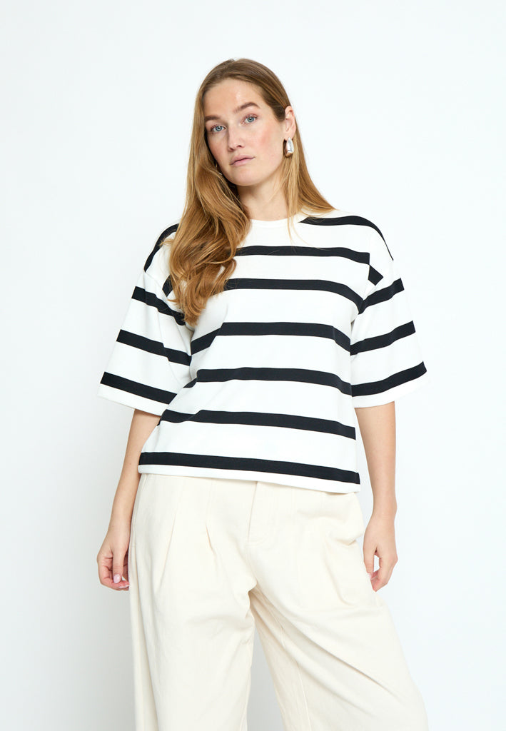 Peppercorn PCPreston Sweat T-Shirt T-Shirt 9000S Black Stripe