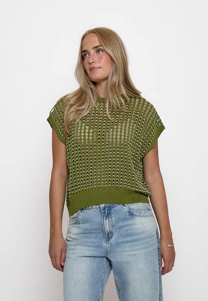 Peppercorn PCRaina GRS Knit Vest Vest 451 Calla Green