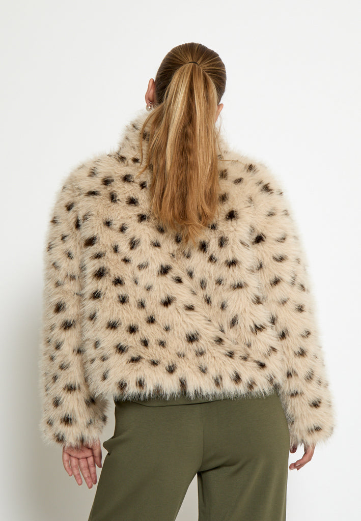 Peppercorn PCRandia Faux Fur jacket Jacket 326 Incense Beige