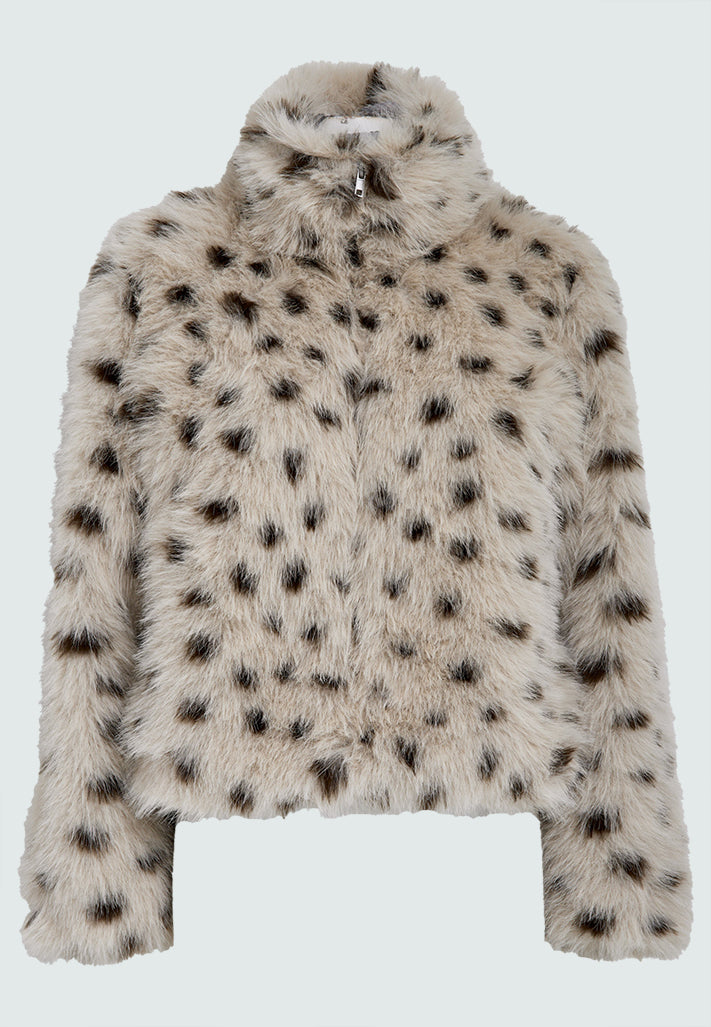 Peppercorn PCRandia Faux Fur jacket Jacket 326 Incense Beige