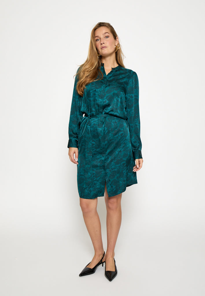 Peppercorn PCRaya Midi Shirt Dress Dress 2114P Ocean Depth Print