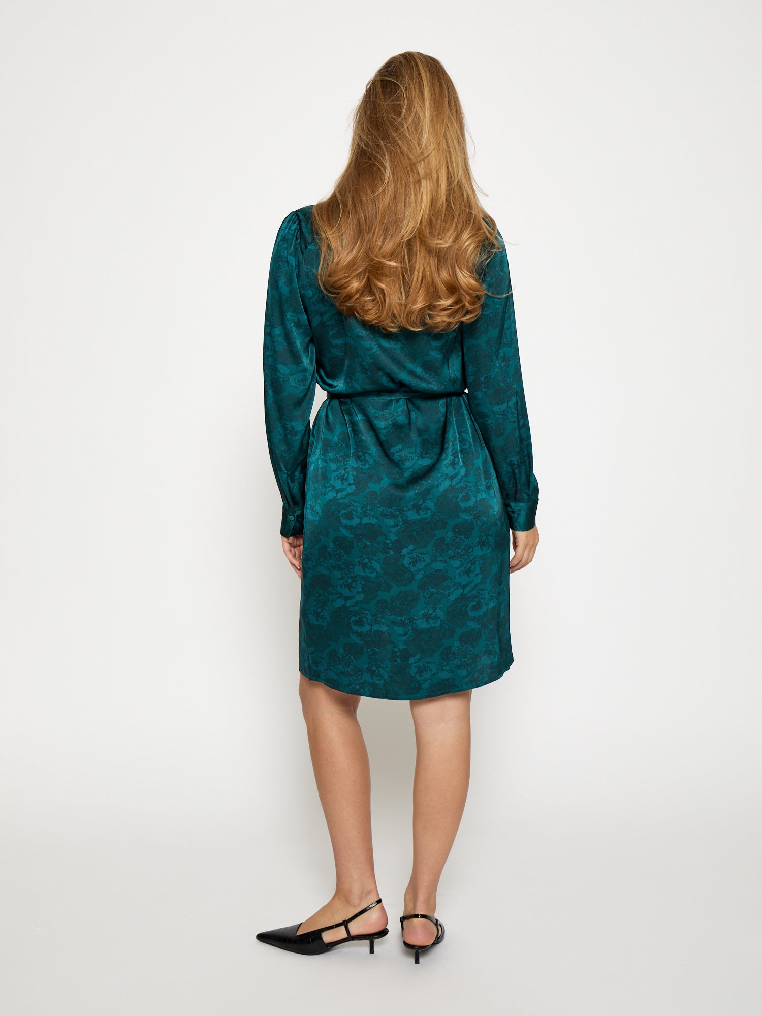 Peppercorn PCRaya Midi Shirt Dress Dress 2114P Ocean Depth Print