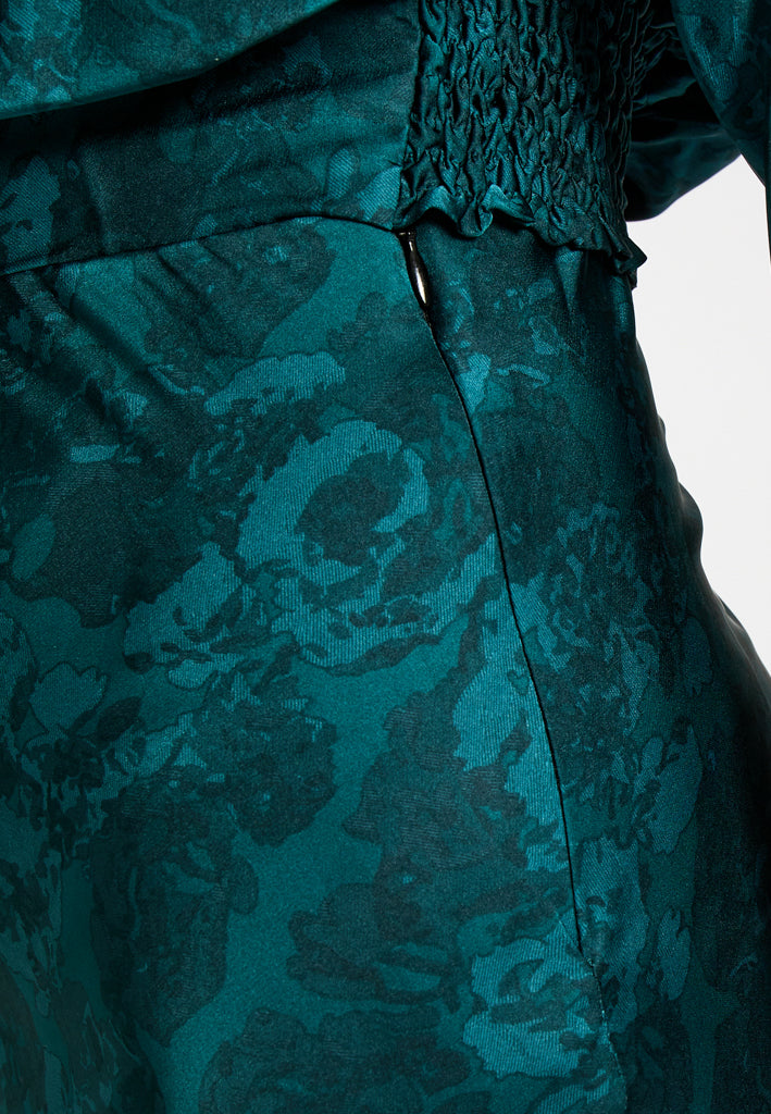 Peppercorn PCRaya Midi Skirt Skirt 2114P Ocean Depth Print