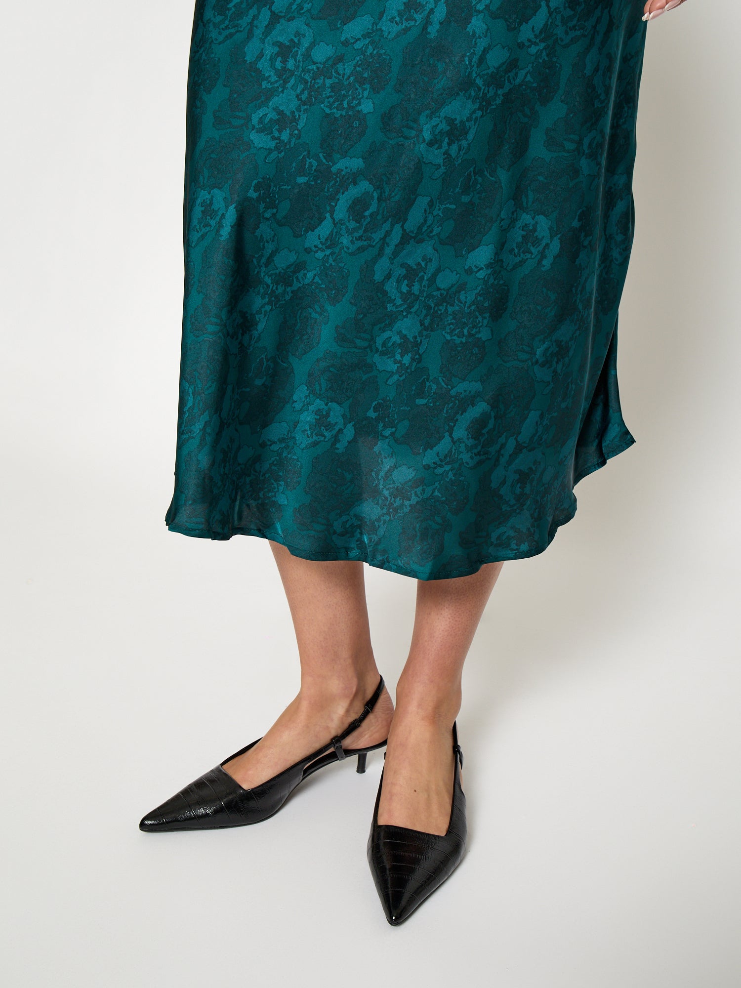 Peppercorn PCRaya Midi Skirt Skirt 2114P Ocean Depth Print