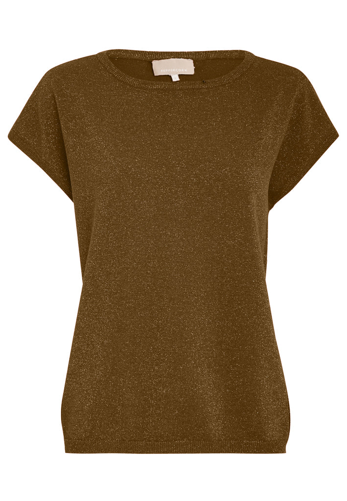 Peppercorn PCRemi Knit Top Top 6012MET Kangaroo Brown met.