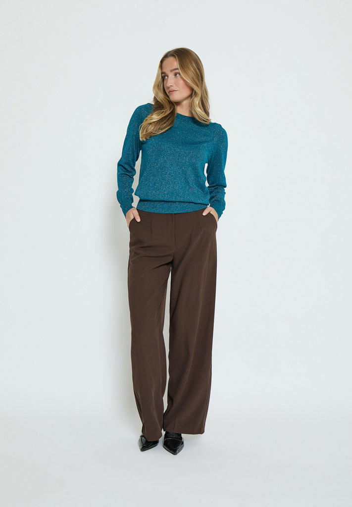 Peppercorn PCRemi Puff Pullover Pullover 2114MET-1 Ocean Depths metallic
