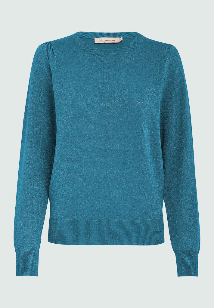 Peppercorn PCRemi Puff Pullover Pullover 2114MET-1 Ocean Depths metallic