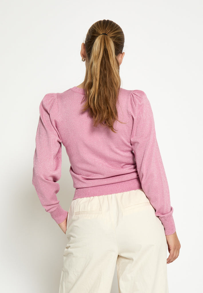 Peppercorn PCRemi Puff Pullover Pullover 4630MET Moonlite Pink Metallic