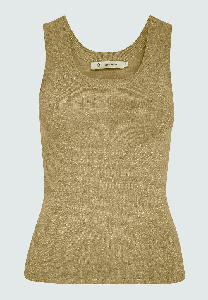 Peppercorn PCRemi Tank Top Top 4363MET Safari Sand Metallic