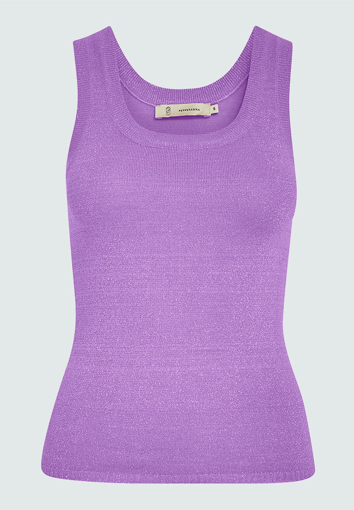 Peppercorn PCRemi Tank Top Top 7016MET Purple Corallities Metallic
