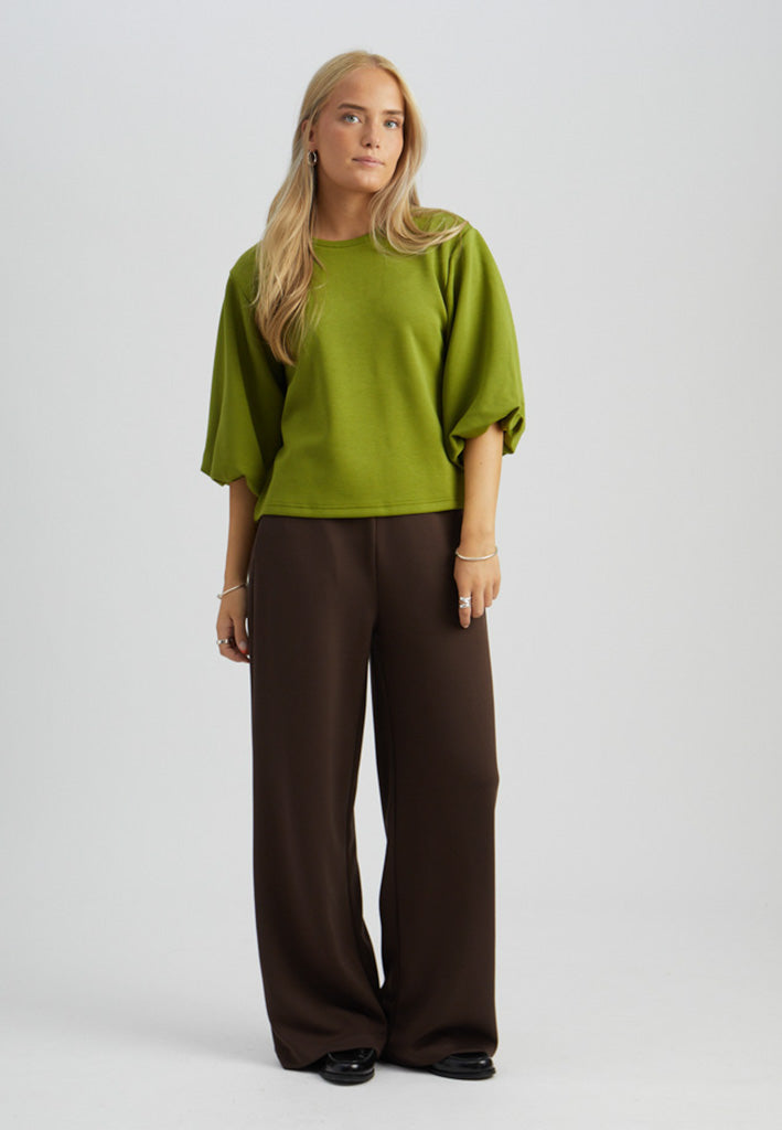 Peppercorn PCRikke GRS Jersey Blouse Sweatshirt 451 Calla Green