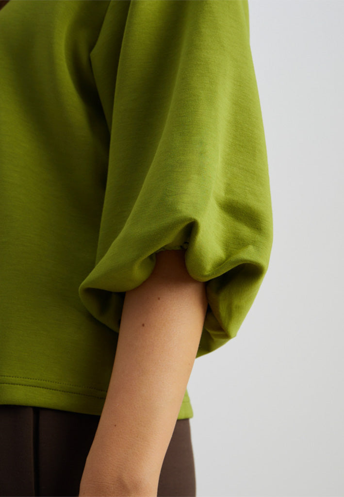 Peppercorn PCRikke GRS Jersey Blouse Sweatshirt 451 Calla Green