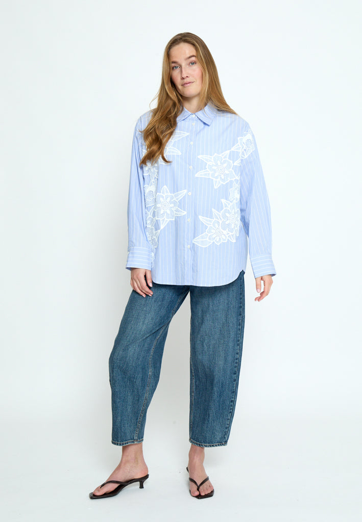 Peppercorn PCRima Shirt Shirt 2284S Skyway Blue Stripe