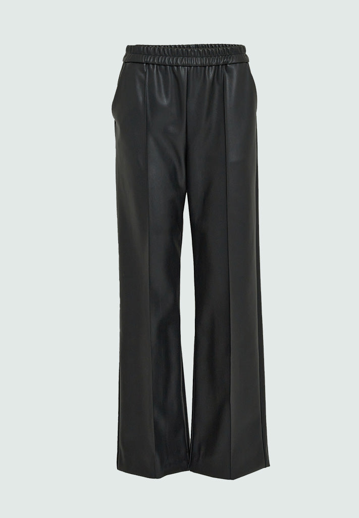 Peppercorn PCRosalaya PU Pants Pant 9000 Black