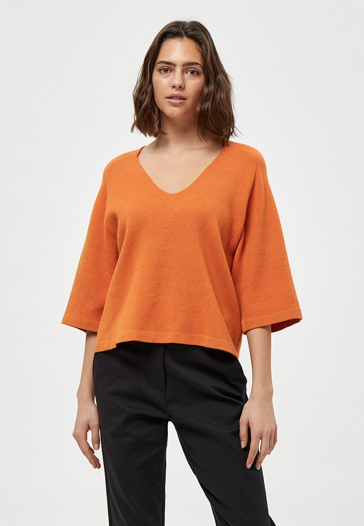 Peppercorn PCRosalia Knit Pullover Pullover 6675M Peach Caramel Melange