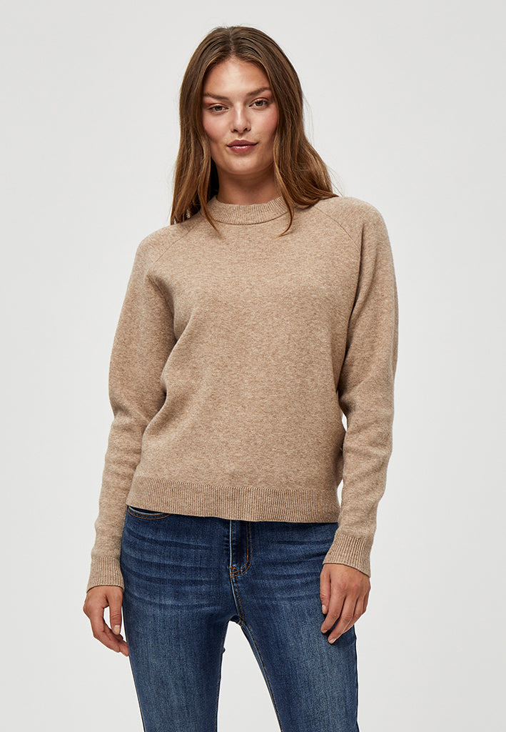 Peppercorn PCRosalia Knit Pullover Pullover 0273M Warm Sand Melange