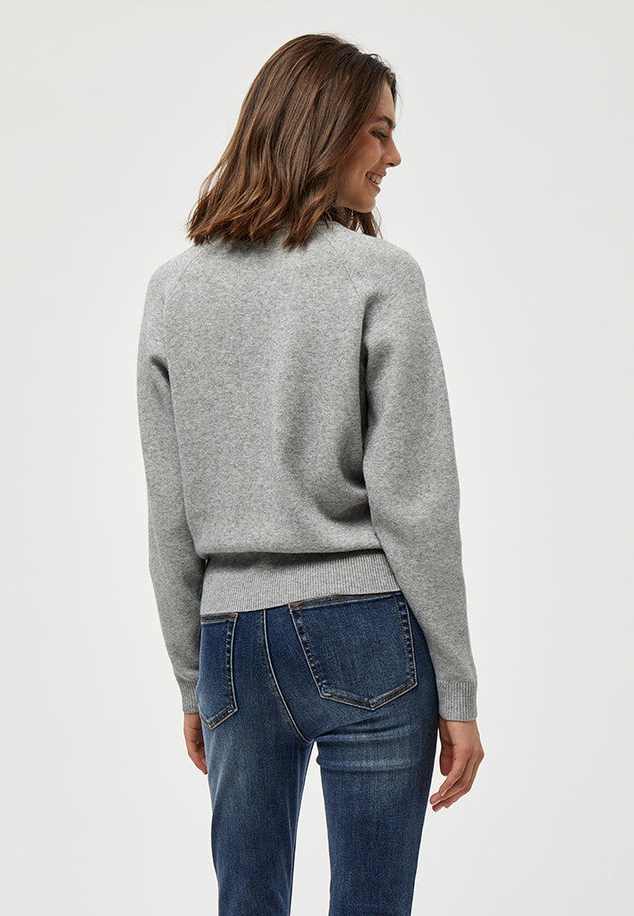 Peppercorn PCRosalia Knit Pullover Pullover 8242 LIGHT GREY MEL.