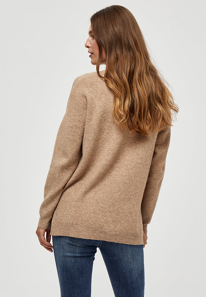Peppercorn PCRosalia Knit Pullover Pullover 0273M Warm Sand Melange