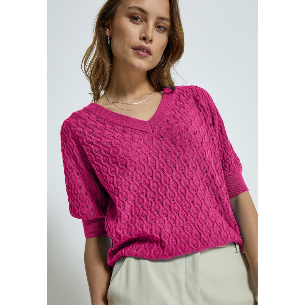 Peppercorn PCRosalia Knit T-Shirt T-Shirt 0432 Shocking Pink