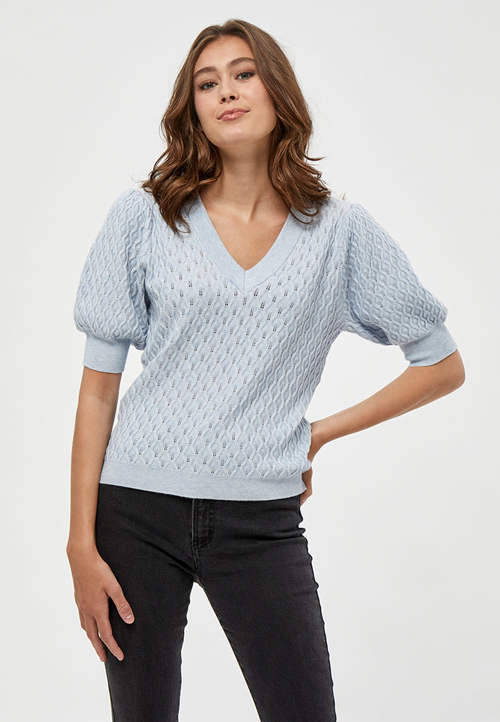 Peppercorn PCRosalia Knit T-Shirt T-Shirt 1025 Skyblue