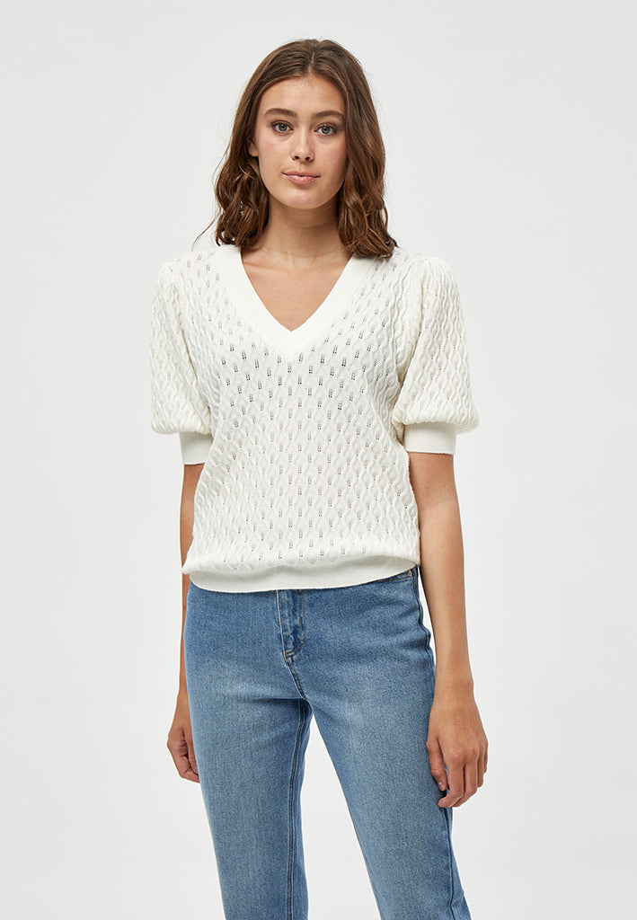 Peppercorn PCRosalia Knit T-Shirt T-Shirt 235 Cloud Dancer