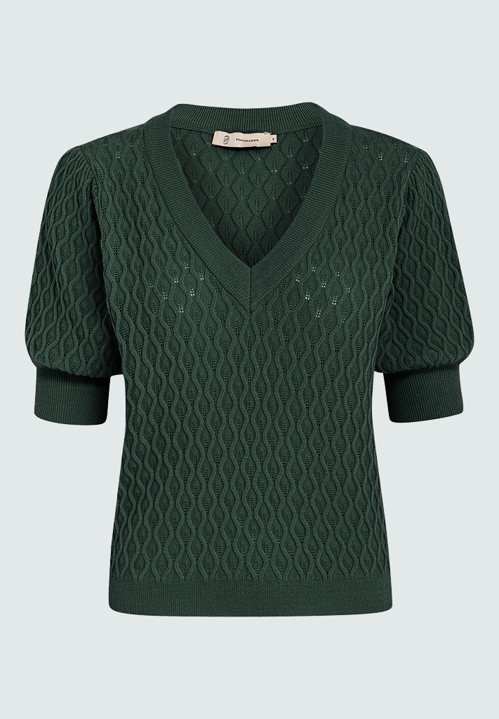 Peppercorn PCRosalia Knit T-Shirt T-Shirt 4112 Jungle Green