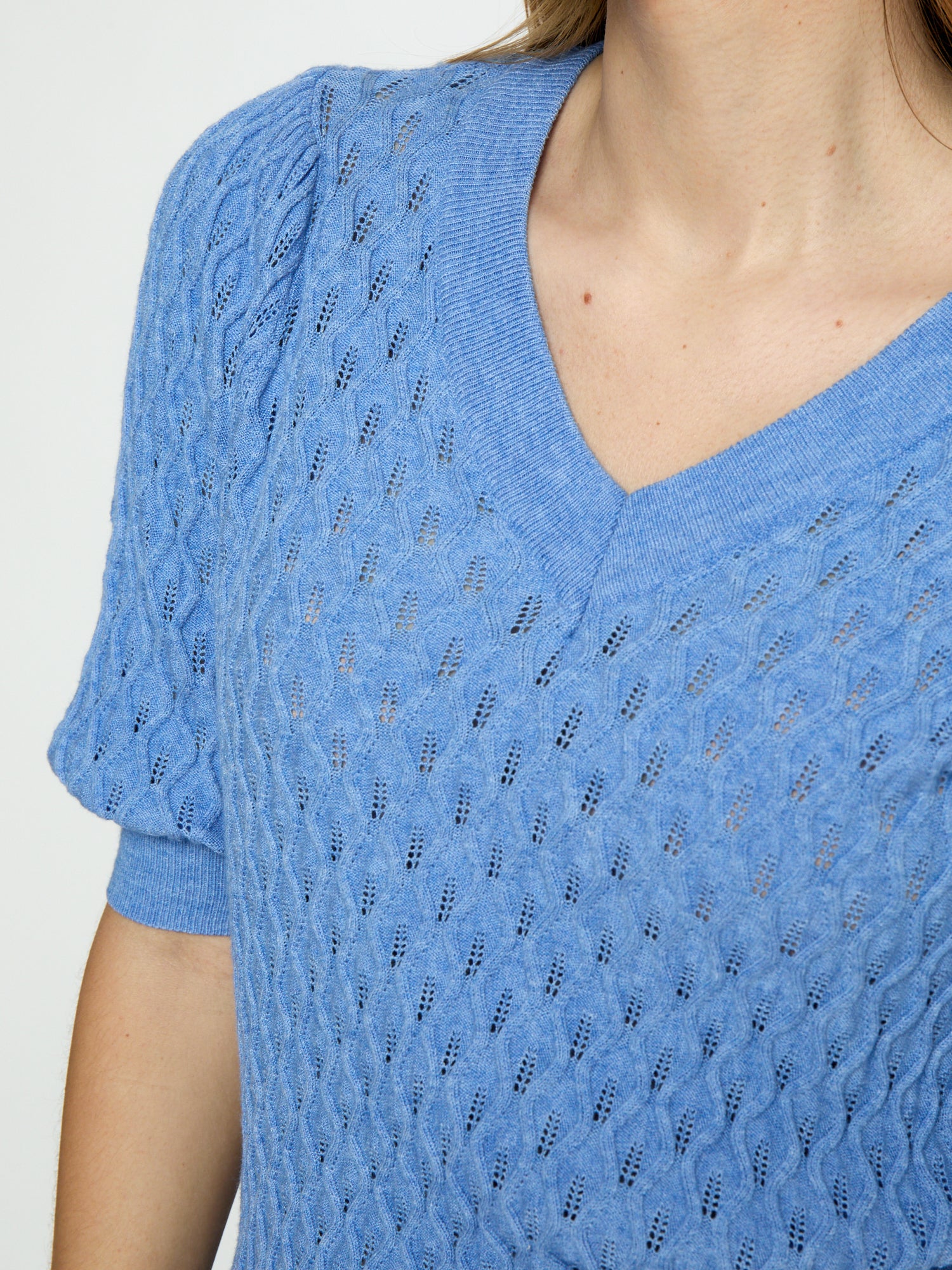 Peppercorn PCRosalia Knit T-Shirt T-Shirt 523 Blue Sky