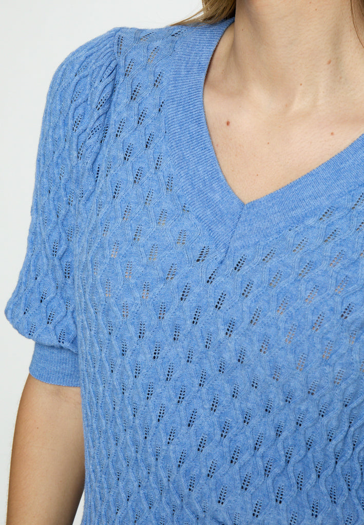 Peppercorn PCRosalia Knit T-Shirt T-Shirt 523 Blue Sky